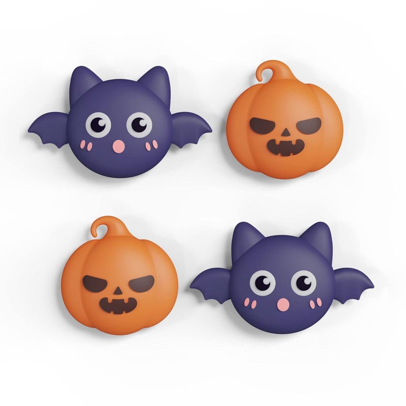 playvital Joystick Caps for Nintendo Switch, Thumbstick Grips for Switch Lite, Analog Cover for OLED Joycon Thumb Grip Caps - Halloween Pumpkin Bat - Image 1